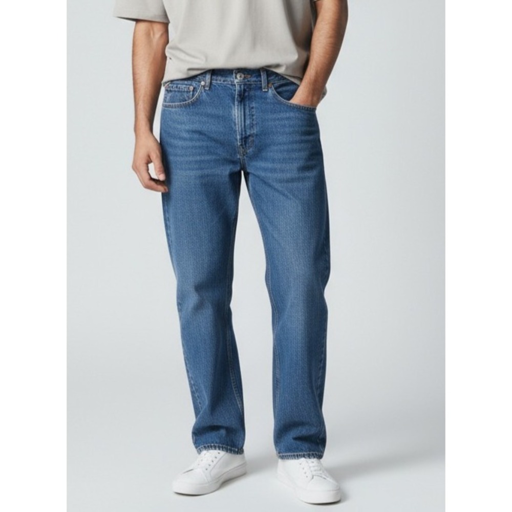 Levi Strauss 550 Jeans Mens 38x30 Blue Medium Wash Relaxed Fit Denim